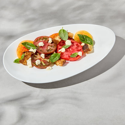 White Basics Oval Platter 35x21cm Gift Boxed