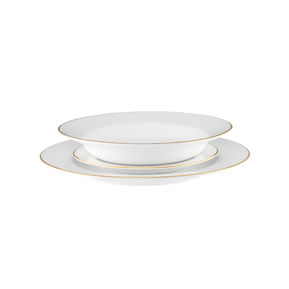 Maxwell & Williams White Gold Rim Dinner Set 12pc Gold Gift Boxed