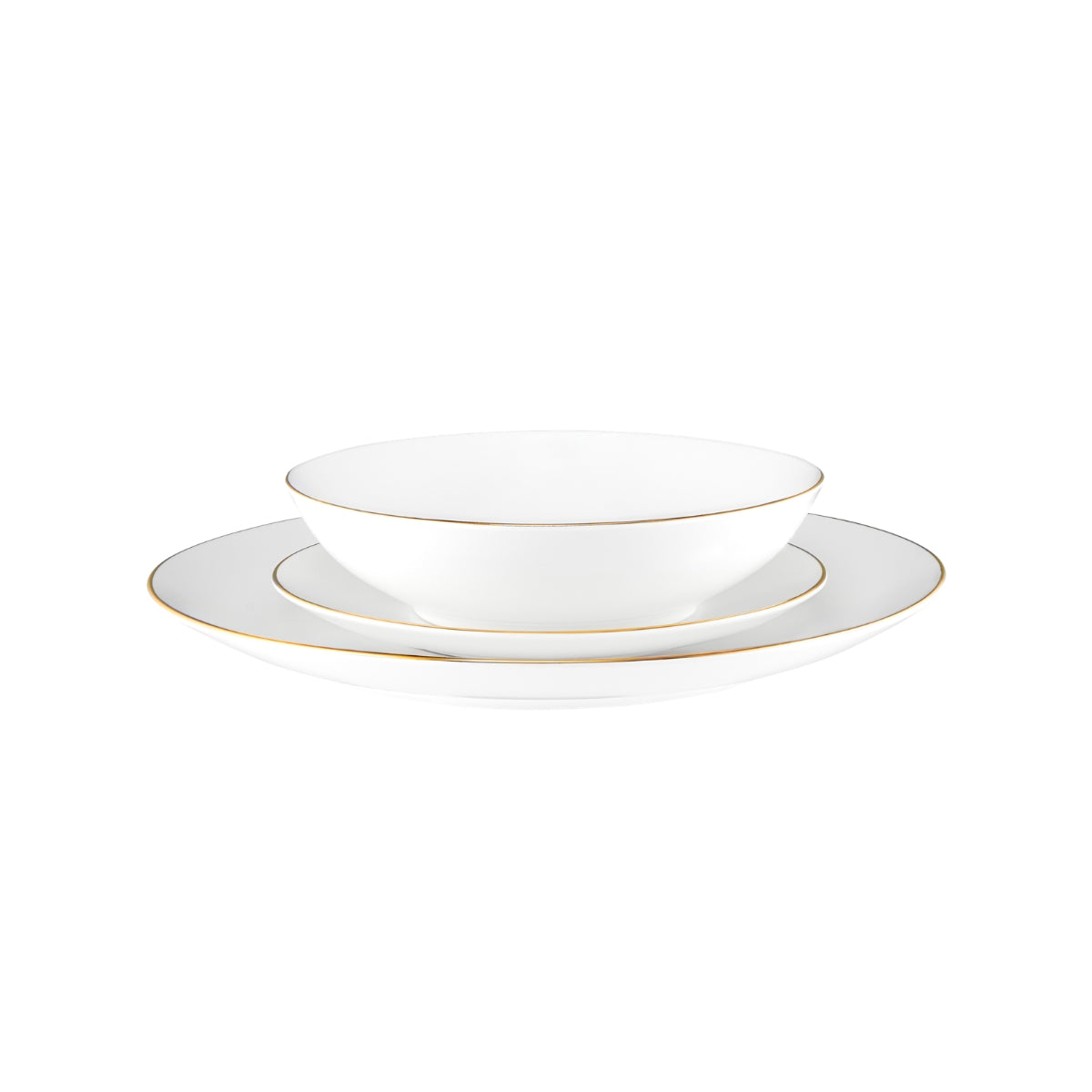 Maxwell & Williams White Gold Coupe Dinner Set 12pc Gold Gift Boxed