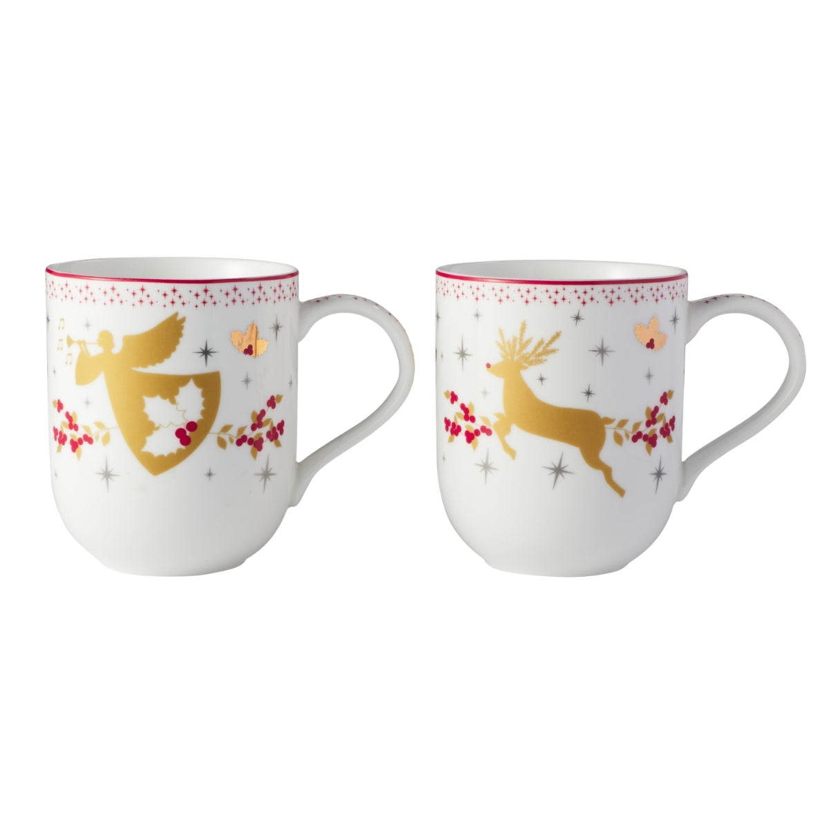 Maxwell & Williams White Christmas 2026 Mug 400ML Set of 2 Assorted Gift Boxed