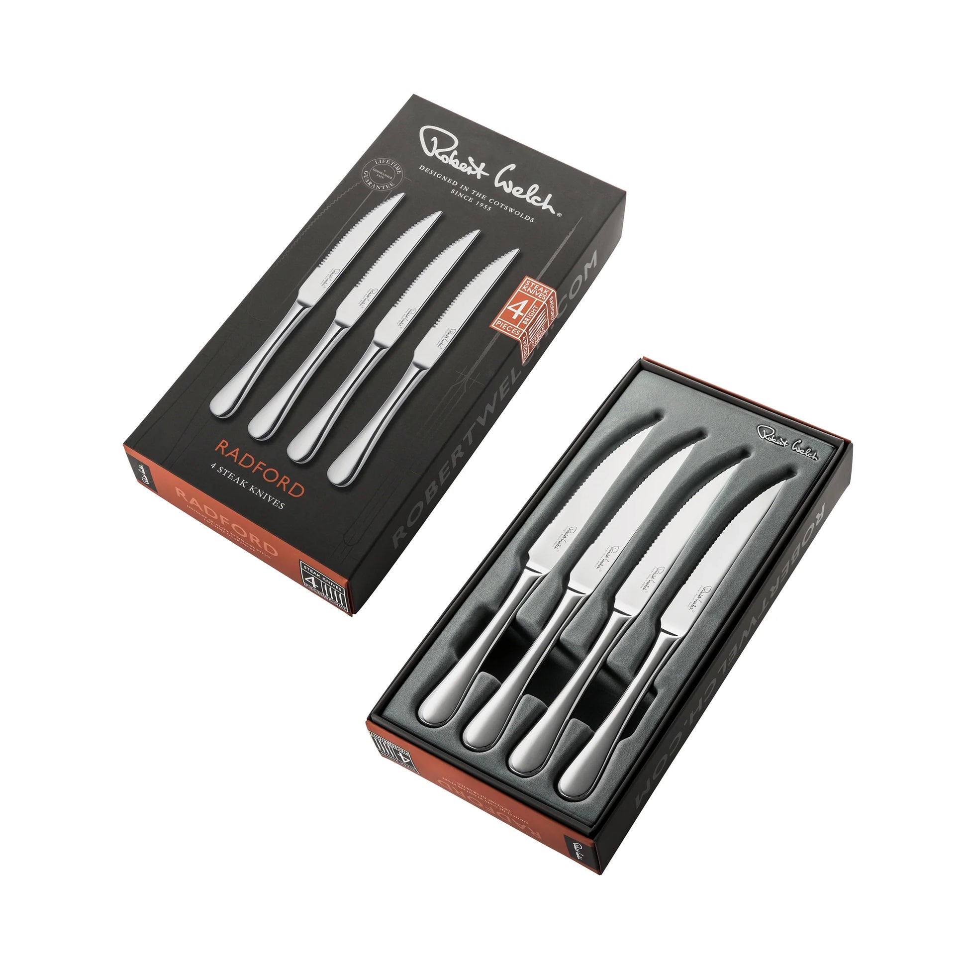 Robert Welch Radford 4pc Steak Knife Set Gift Boxed