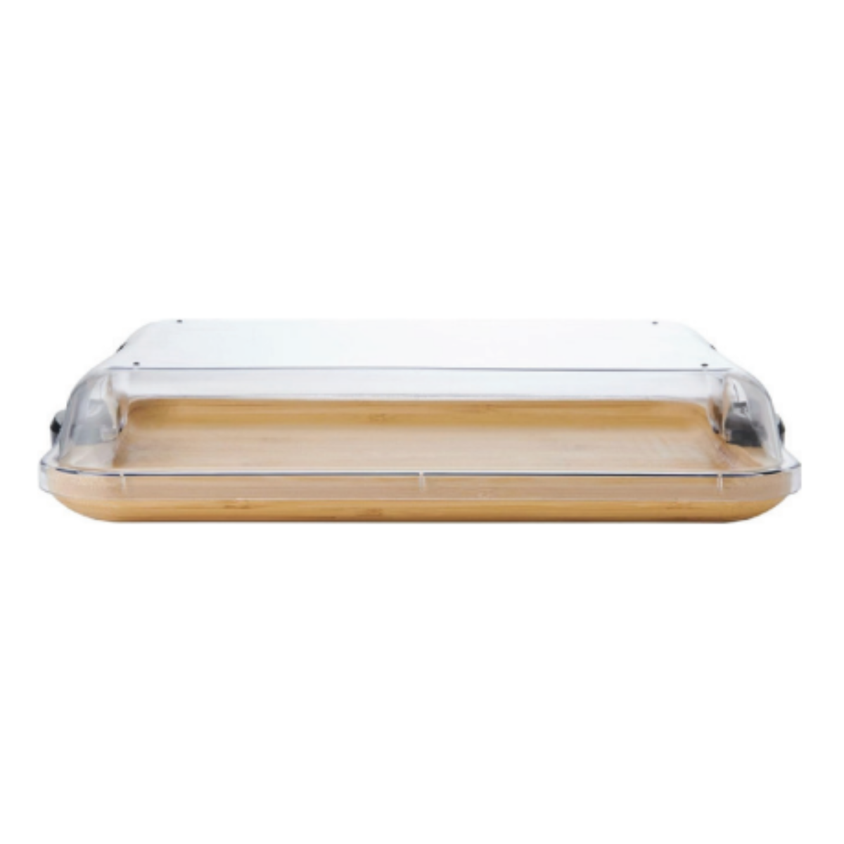 Rectangular Bamboo Tray with PS Lid 57x19x8cm