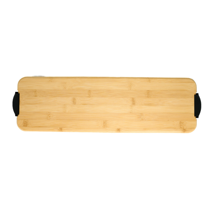 Rectangular Bamboo Tray with PS Lid 57x19x8cm