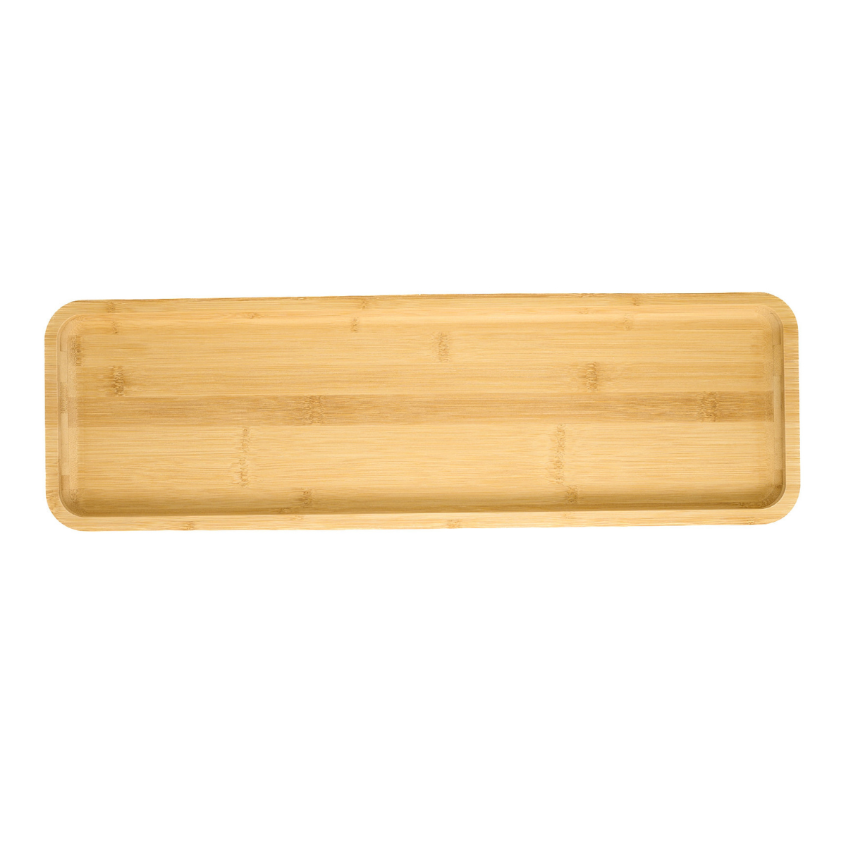 Rectangular Bamboo Tray with PS Lid 57x19x8cm