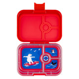 Yunbox Panino 4 Compartment Bento Style Lunch Box - Roar Red