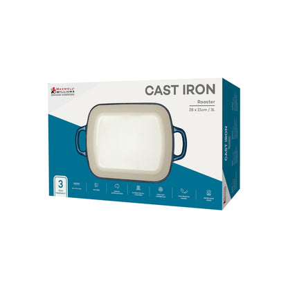 Cast Iron Roaster Midnight Blue 28x21cm / 3L Gift Boxed