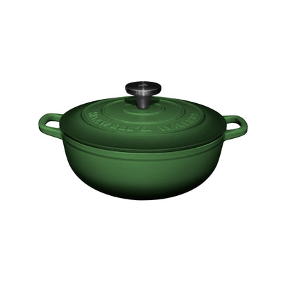 Cast Iron Round Casserole English Racing Green 24cm / 3.3L Gift Boxed