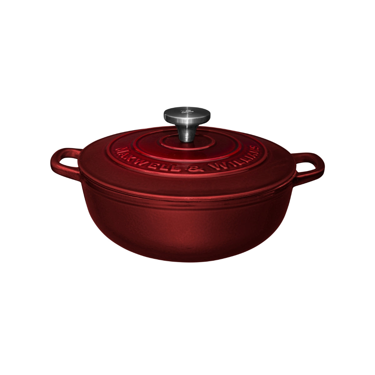 Cast Iron Round Casserole Merlot 24cm / 3.3L Gift Boxed