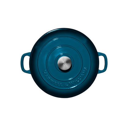 Cast Iron Round Casserole Midnight Blue 28cm / 6.2L Gift Boxed