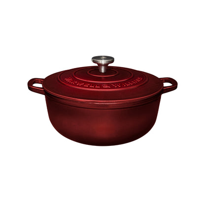 Cast Iron Round Casserole Merlot 28cm / 6.2L Gift Boxed