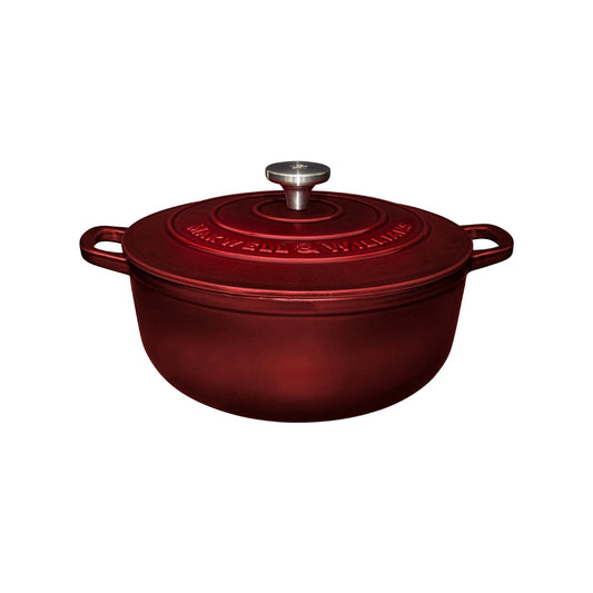 Cast Iron Round Casserole Merlot 28cm / 6.2L Gift Boxed
