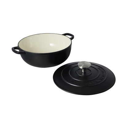 Maxwell & Williams Cast Iron Round Casserole Black 24cm / 3.3L Gift Boxed