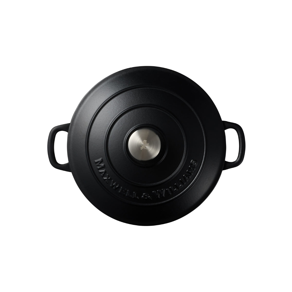 Maxwell & Williams Cast Iron Round Casserole Black 28cm / 6.2L Gift Boxed