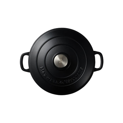 Maxwell & Williams Cast Iron Round Casserole Black 28cm / 6.2L Gift Boxed