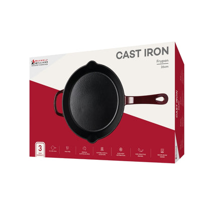 Maxwell & Williams Cast Iron Frypan Merlot 26cm Gift Boxed