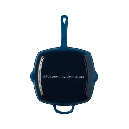 Maxwell & Williams Cast Iron Grill Pan Midnight Blue 26cm Gift Boxed