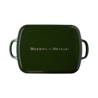 Maxwell & Williams Cast Iron Roaster English Racing Green 33x25cm / 5L Gift Boxed
