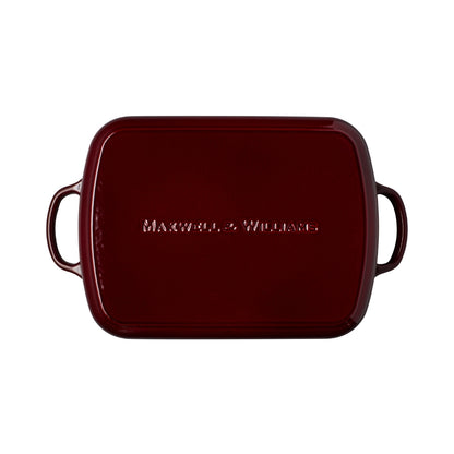 Maxwell & Williams Cast Iron Roaster Merlot 33x25cm / 5L Gift Boxed