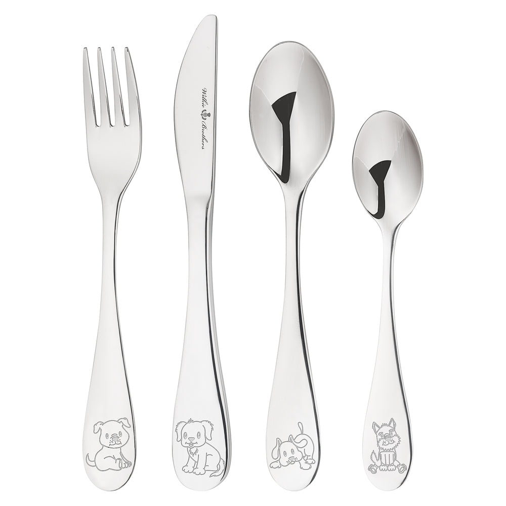 4Pc Kids Cutlery Puppy