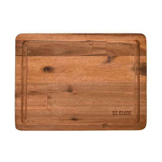 ST. CLARE Acacia Reversible Board With Juice Curve 40x30x3.8cm