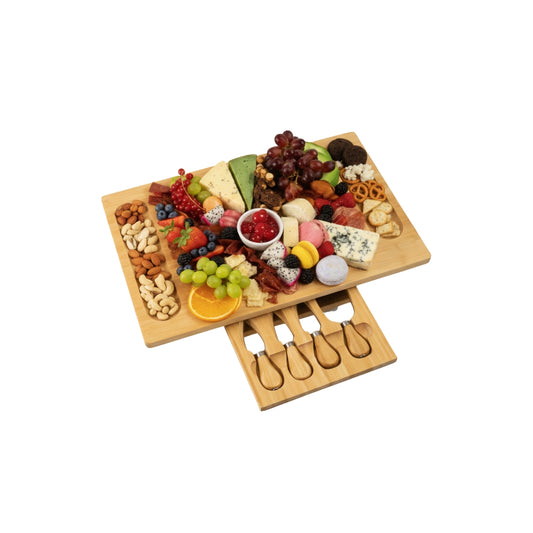 St Clare Bamboo Cheese Board Set 40x20x3cm