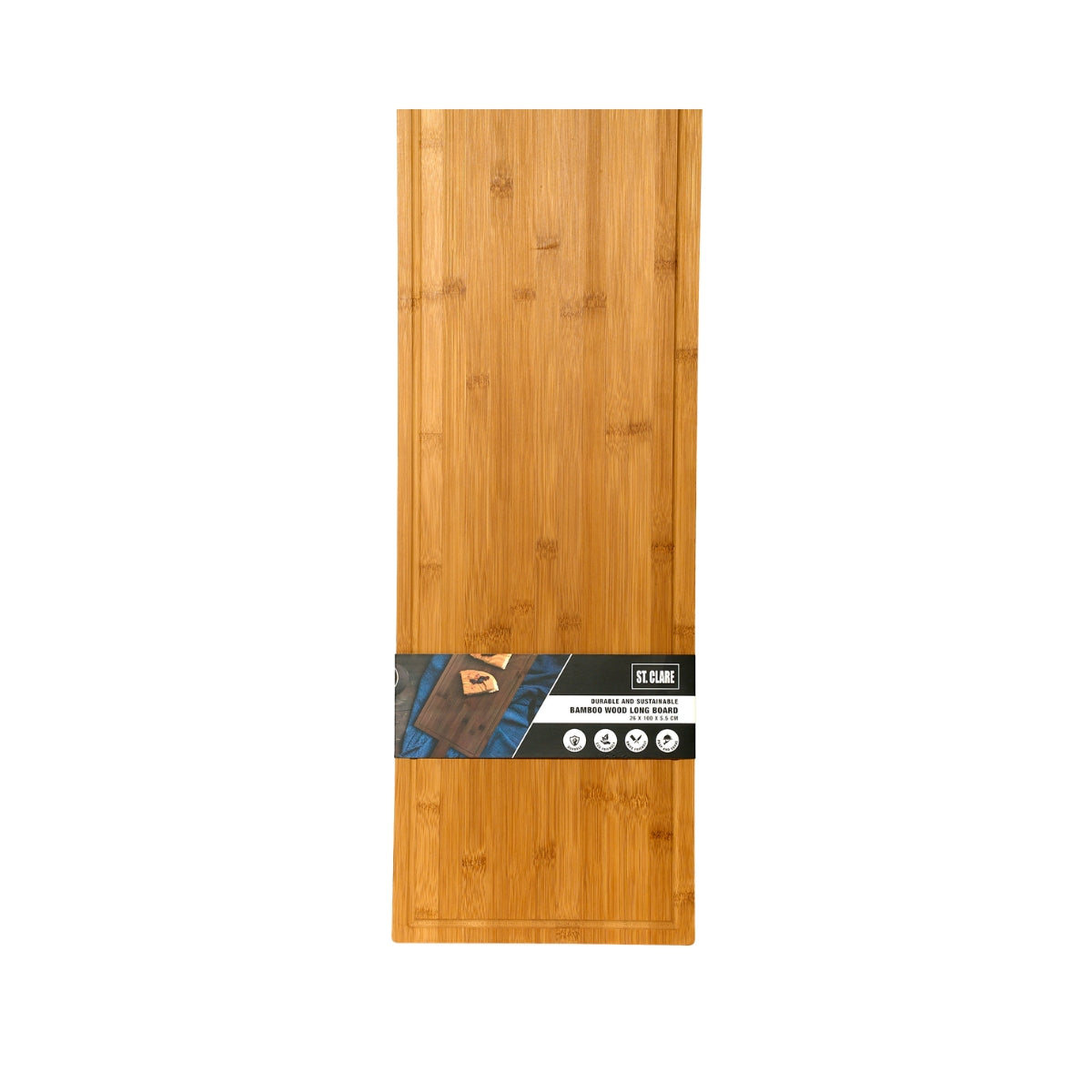 St Clare Bamboo Long Board - 26x100x15.5cm