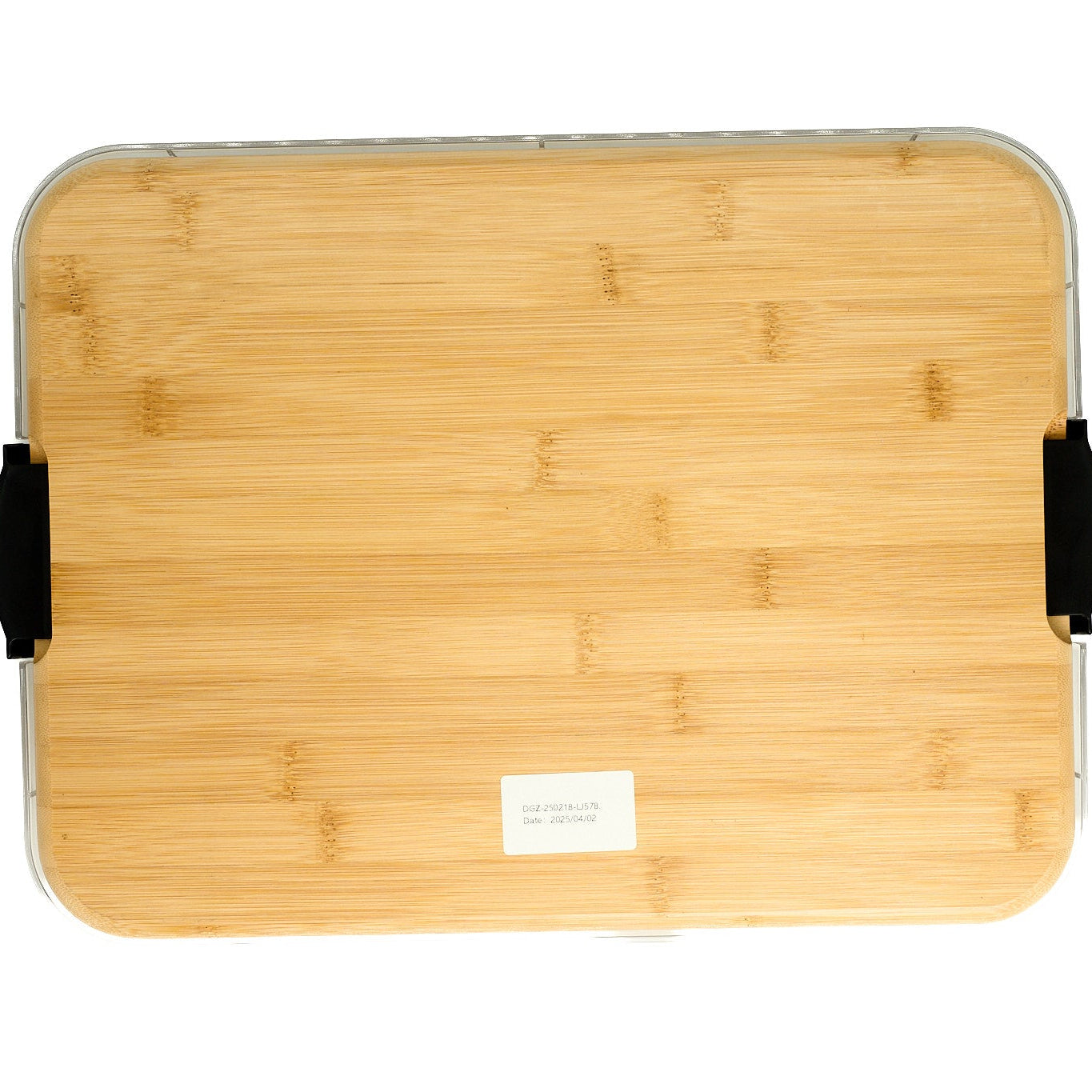 6 Compartment Bamboo Tray with PET Lid 35.5x28x7cm