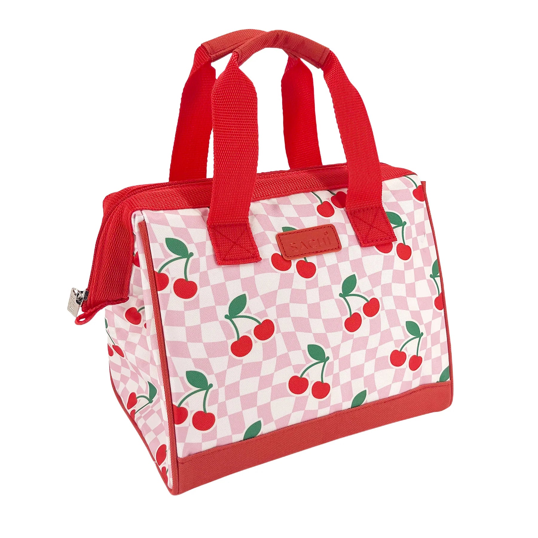 Insulated Lunch Bag - Chequered Cherries