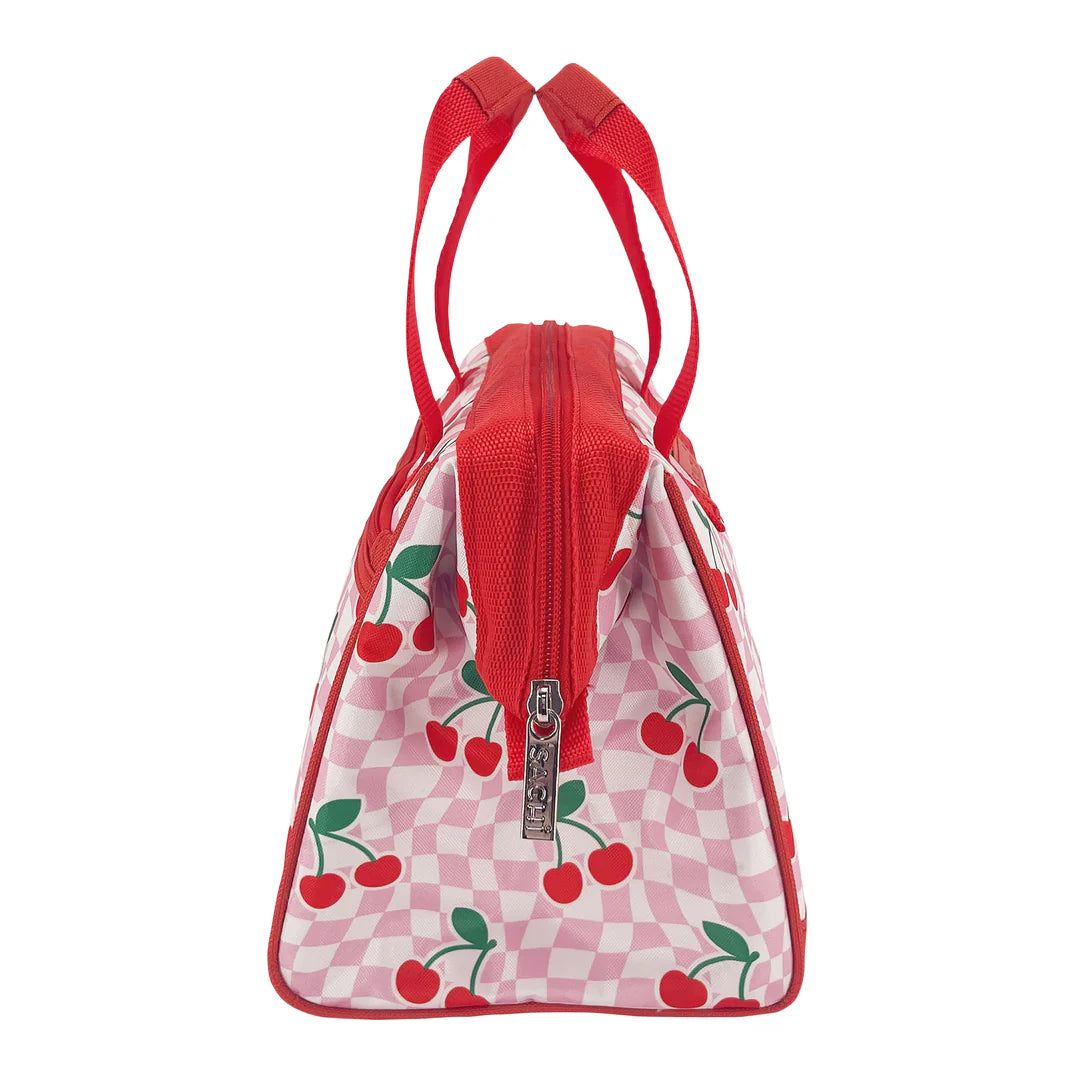 Insulated Lunch Bag - Chequered Cherries