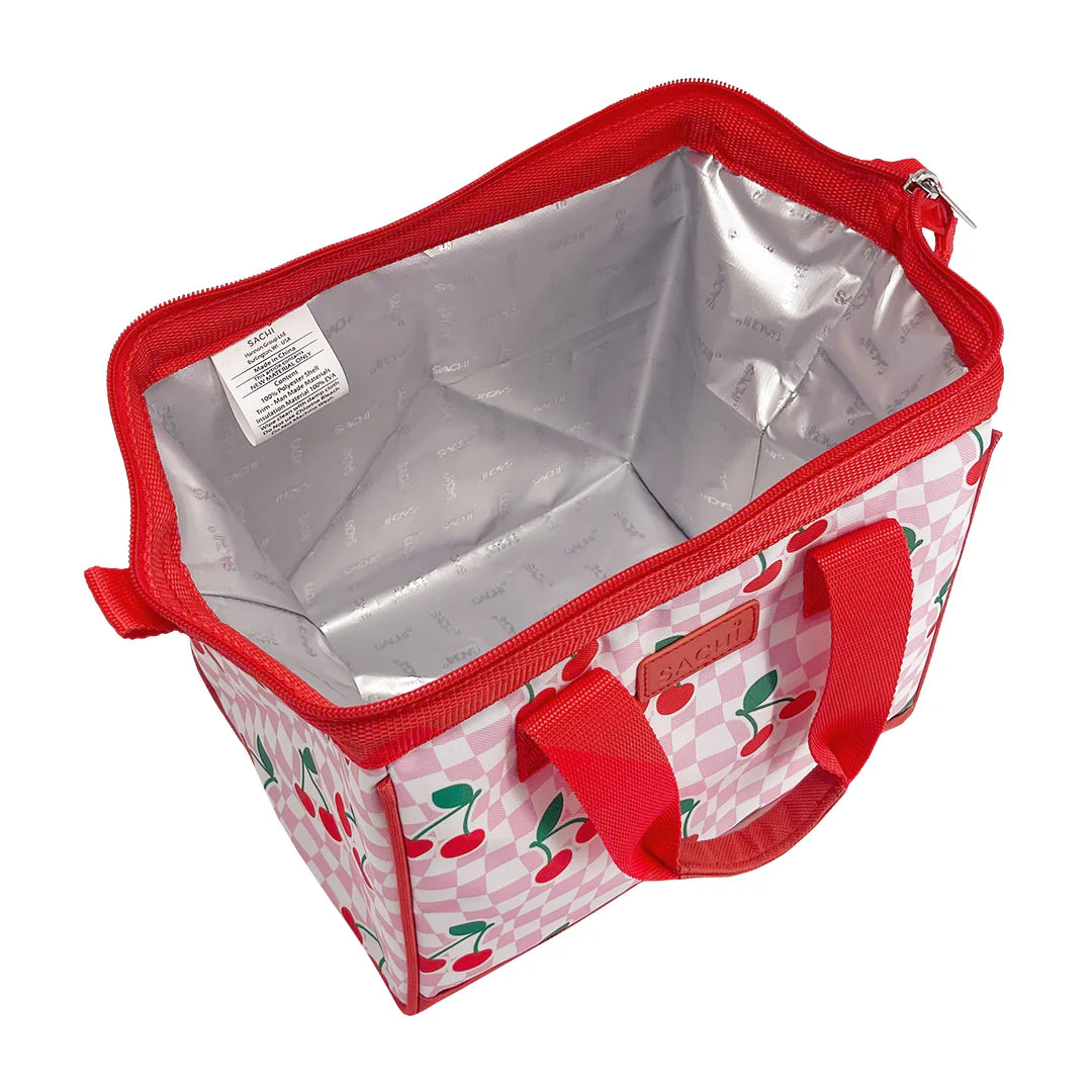 Insulated Lunch Bag - Chequered Cherries
