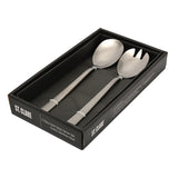 St Clare Nordic 2 Piece Salad & Fork Set Silver Matte Finish