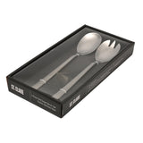 St Clare Nordic 2 Piece Salad & Fork Set Silver Matte Finish