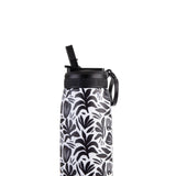 Oasis Stainless Steel D/W Ins. Sports Bottle W/ Sipper Straw Monochrome Blooms