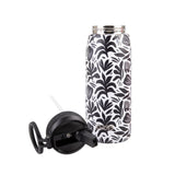 Oasis Stainless Steel D/W Ins. Sports Bottle W/ Sipper Straw Monochrome Blooms