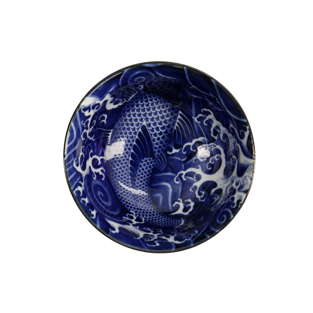 Tokyo Design Japonism Small Tayo Bowl 12x6cm Blue Carp