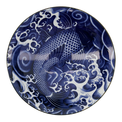 Tokyo Design Japonism Menbachi Bowl 25x7cm Blue Carp