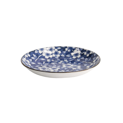 Tokyo Design Tokyo Blue Sakura Round Plate 16cm Blue