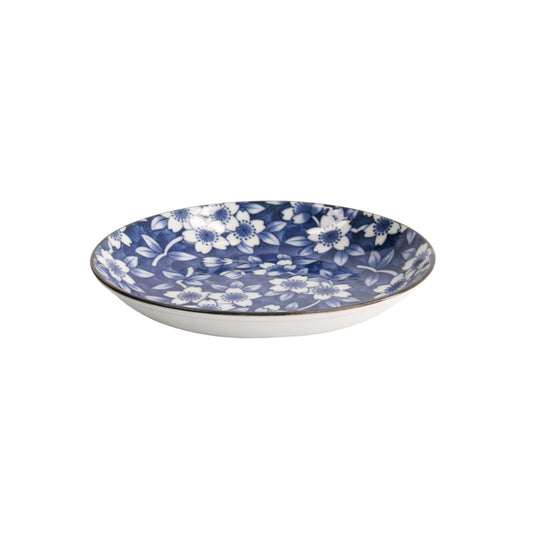 Tokyo Design Tokyo Blue Sakura Round Plate 16cm Blue