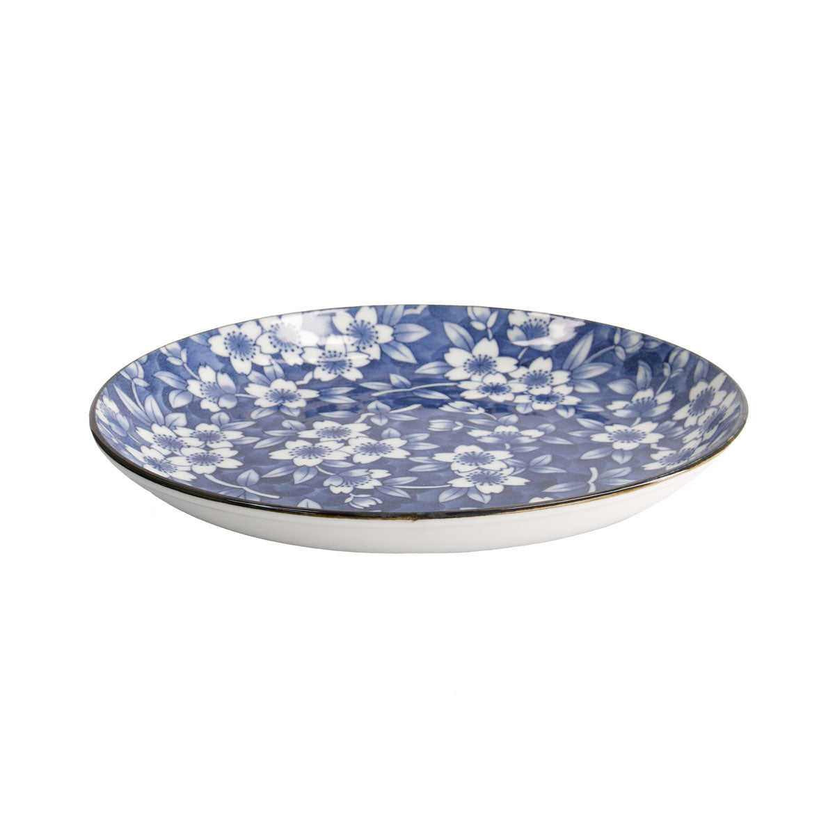 Tokyo Design Tokyo Blue Sakura Round Plate 21cm Blue