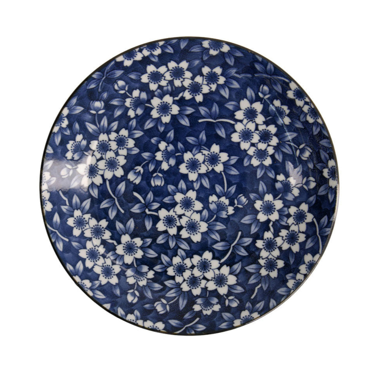Tokyo Design Tokyo Blue Sakura Round Plate 25cm Blue