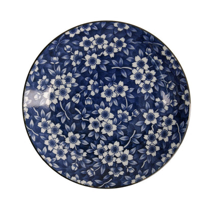 Tokyo Design Tokyo Blue Sakura Round Plate 25cm Blue