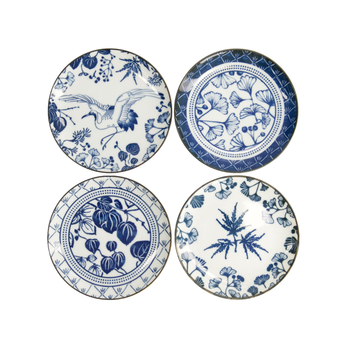 Flora Japonica Plate Giftset 4pc 16cm Mixed Gift Boxed
