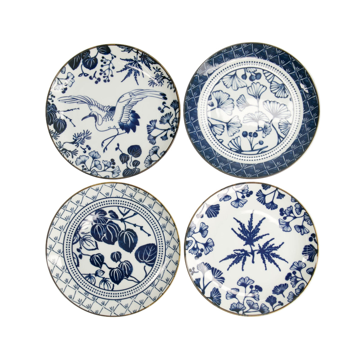 Flora Japonica Plate Giftset 4pc 20cm Mixed Gift Boxed