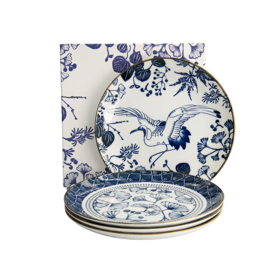 Flora Japonica Plate Giftset 4pc 20cm Mixed Gift Boxed
