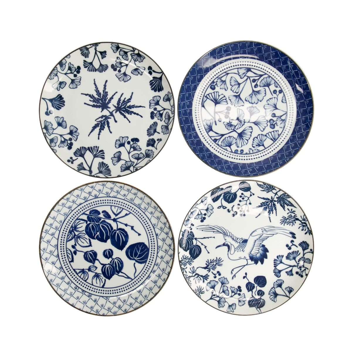 Flora Japonica Plate Giftset 4pc 25cm Mixed Gift Boxed