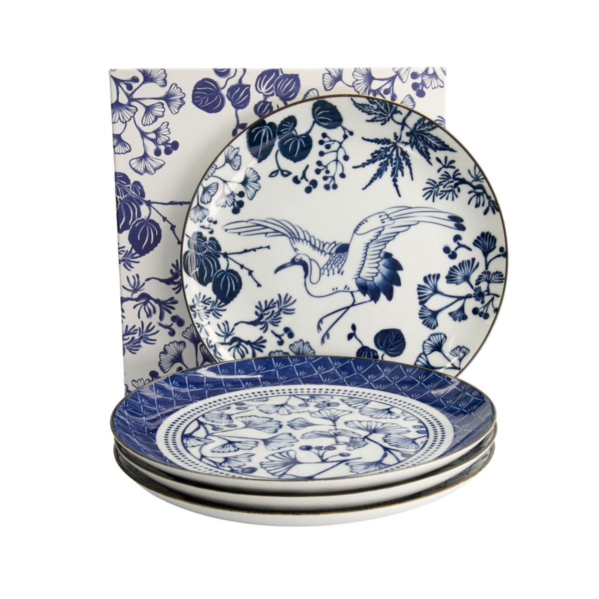 Flora Japonica Plate Giftset 4pc 25cm Mixed Gift Boxed