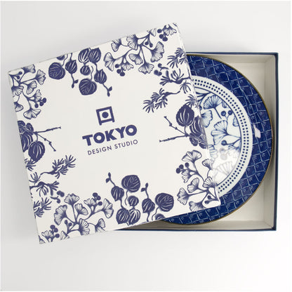 Flora Japonica Plate Giftset 4pc 25cm Mixed Gift Boxed