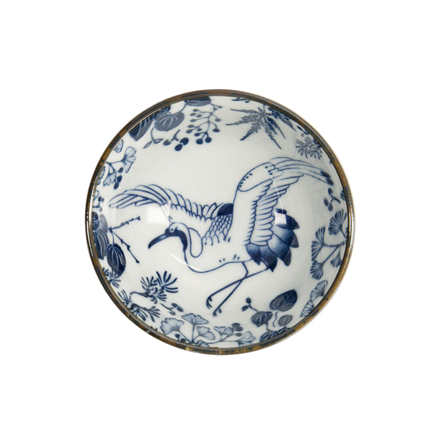 Flora Japonica Rice Bowl 12x6cm Crane
