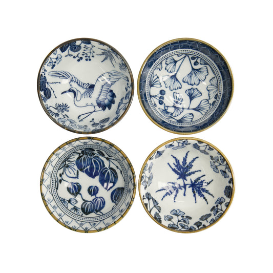 Flora Japonica Rice Bowl Giftset 4pc 12cm Mixed Gift Boxed