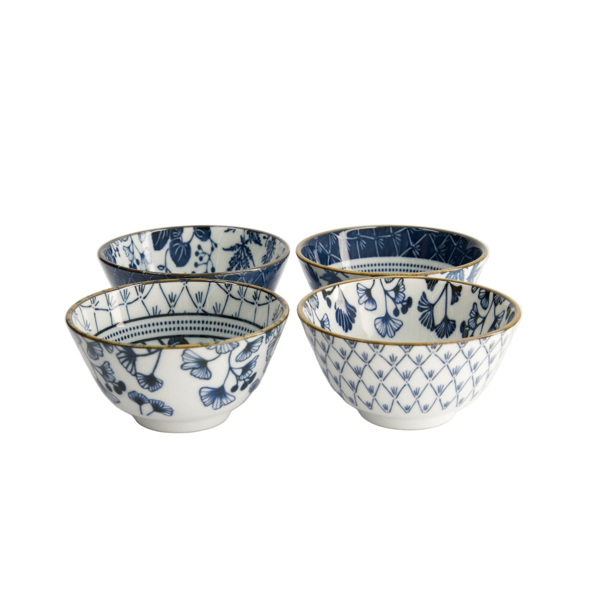 Flora Japonica Rice Bowl Giftset 4pc 12cm Mixed Gift Boxed